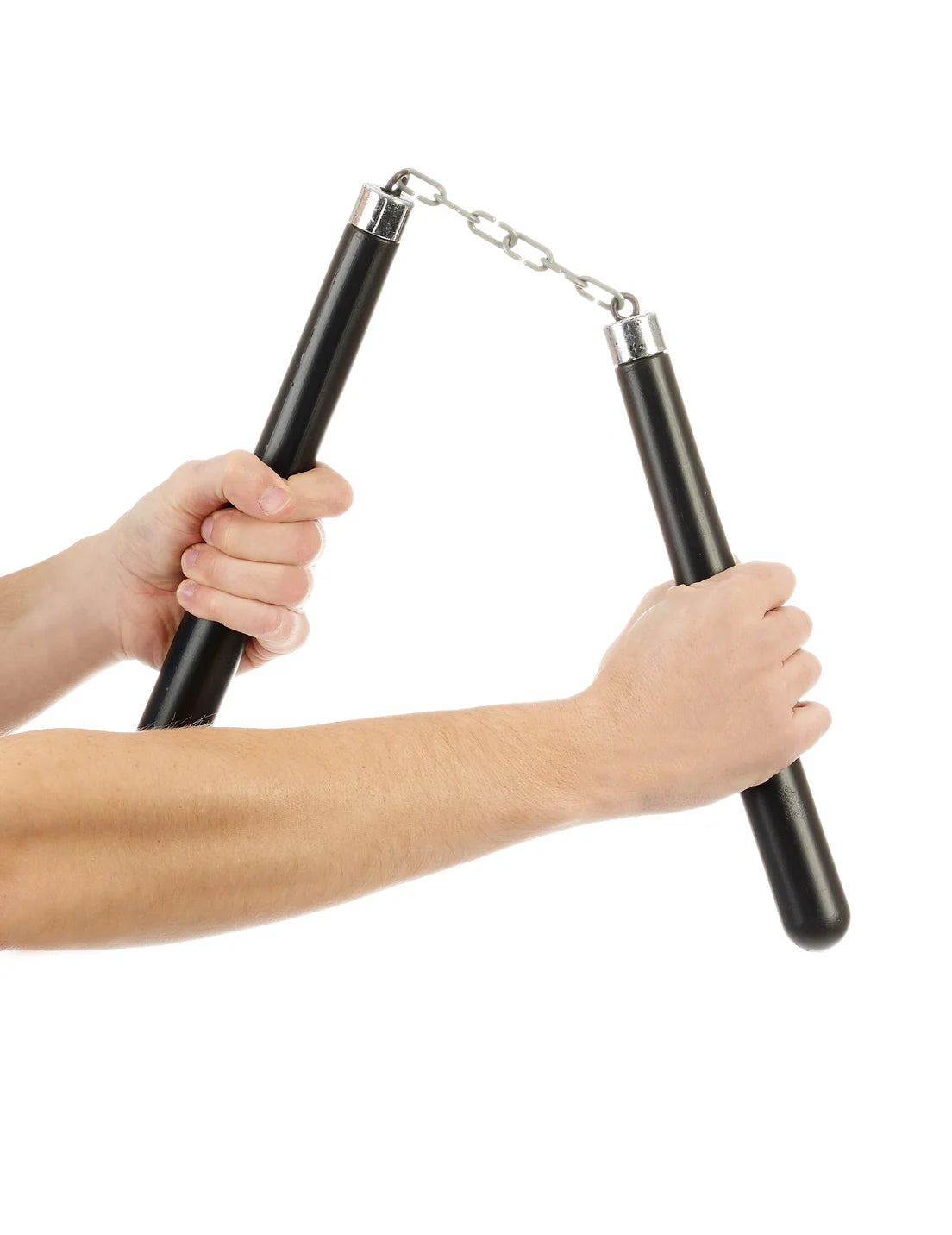 Nunchaku de ninja pour adulte noir en plastique