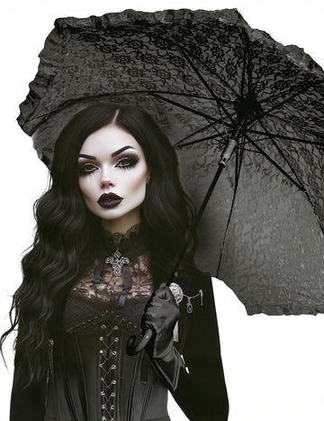 Čierny gotický slnečník 