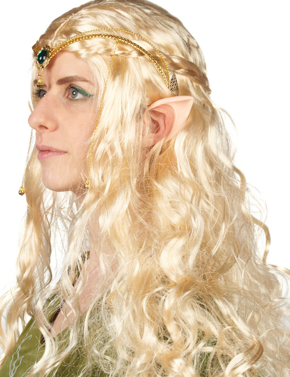 Bočný pohľad na elfie uši pre ženu
