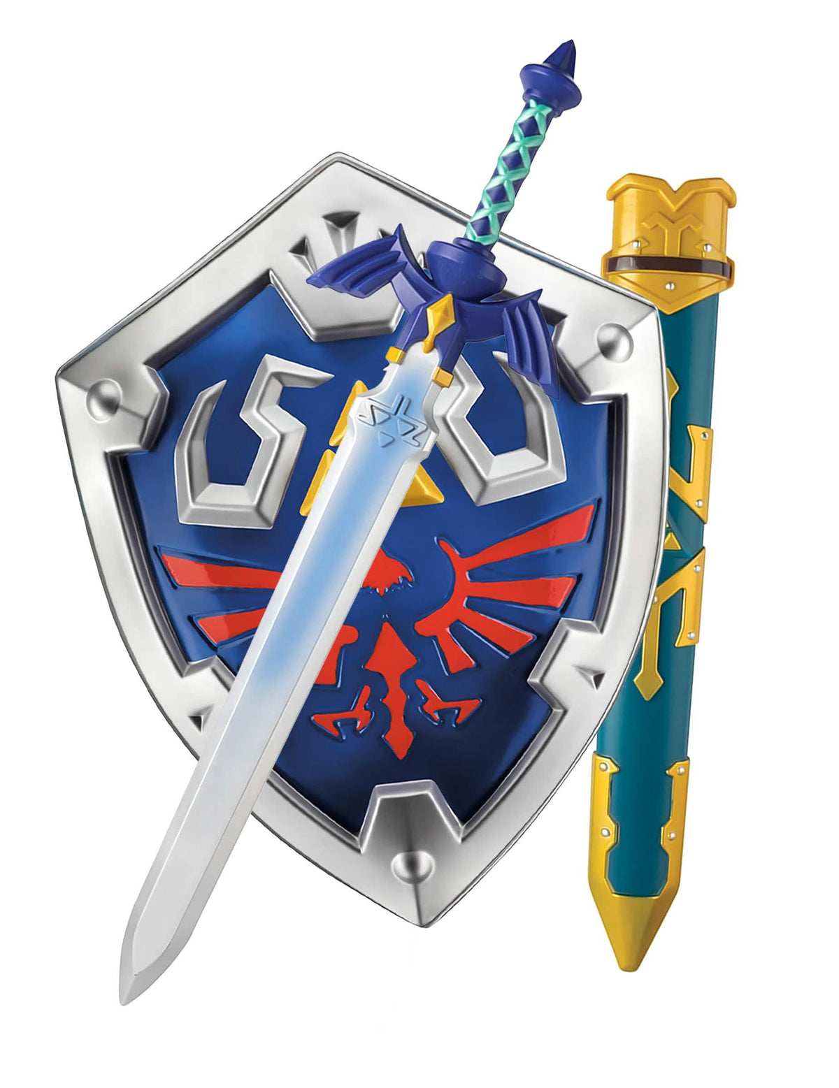 Balík štít a meč Link Legend of Zelda pre dieťa modrá a strieborná