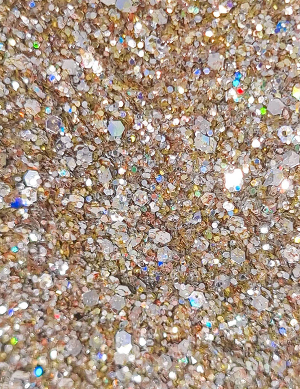 Gros plan sur la texture des paillettes biodégradables runway métallique