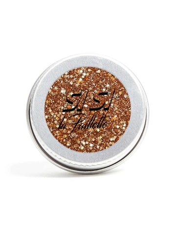 Kovový oranžový biologicky odbúrateľný trblietky - ak lesk