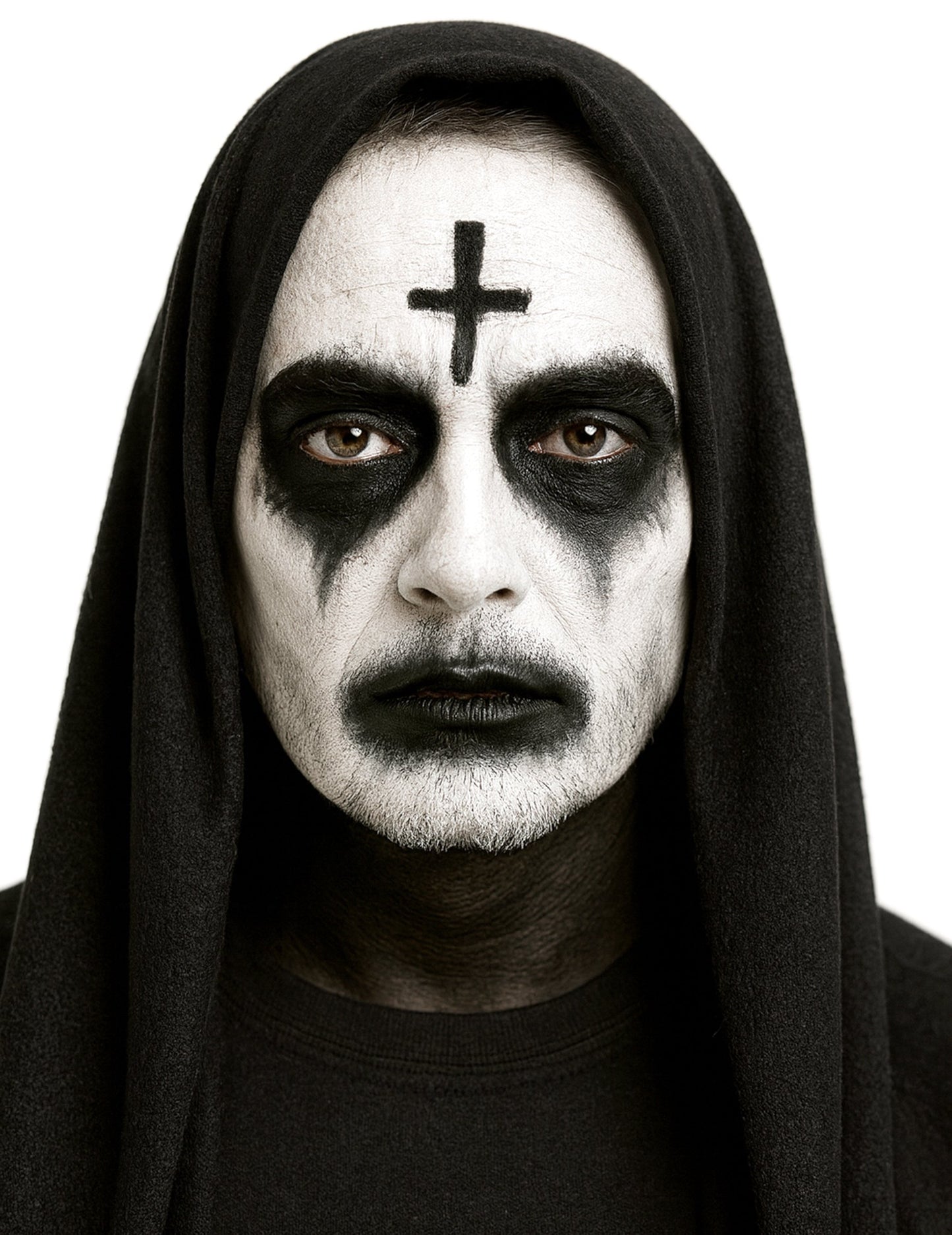 Čierna a biela paleta make -upu Halloween