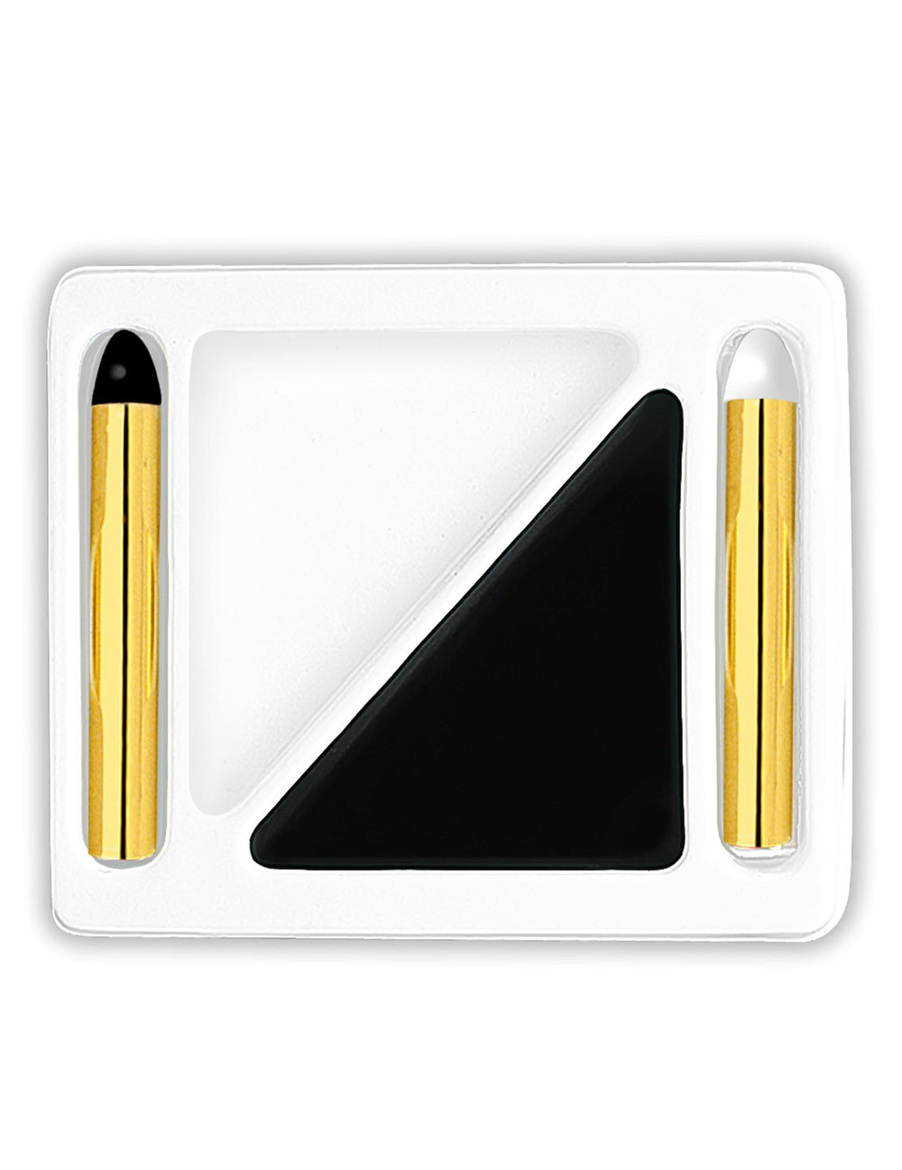 Palette maquillage noir et blanc pour adulte avec deux crayons dorés
