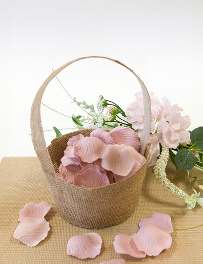 Slonovinovo-biely košík s jutovým efektom 16,5 cm