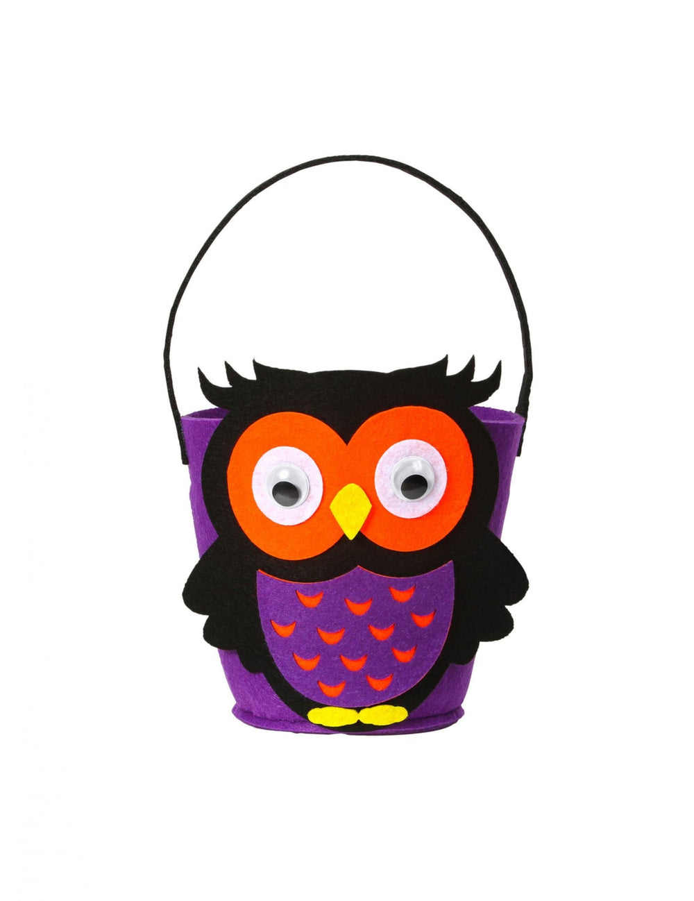 Panier petit hibou pour enfant violet et noir