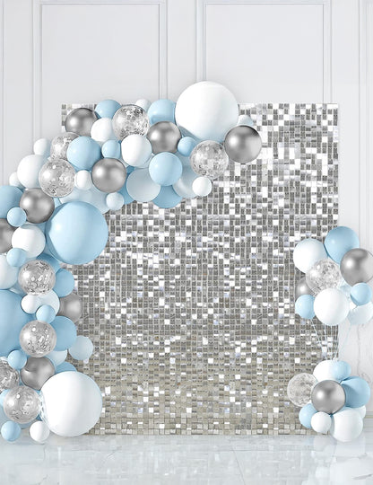 Brilantný strieborný panel 30 x 30 cm