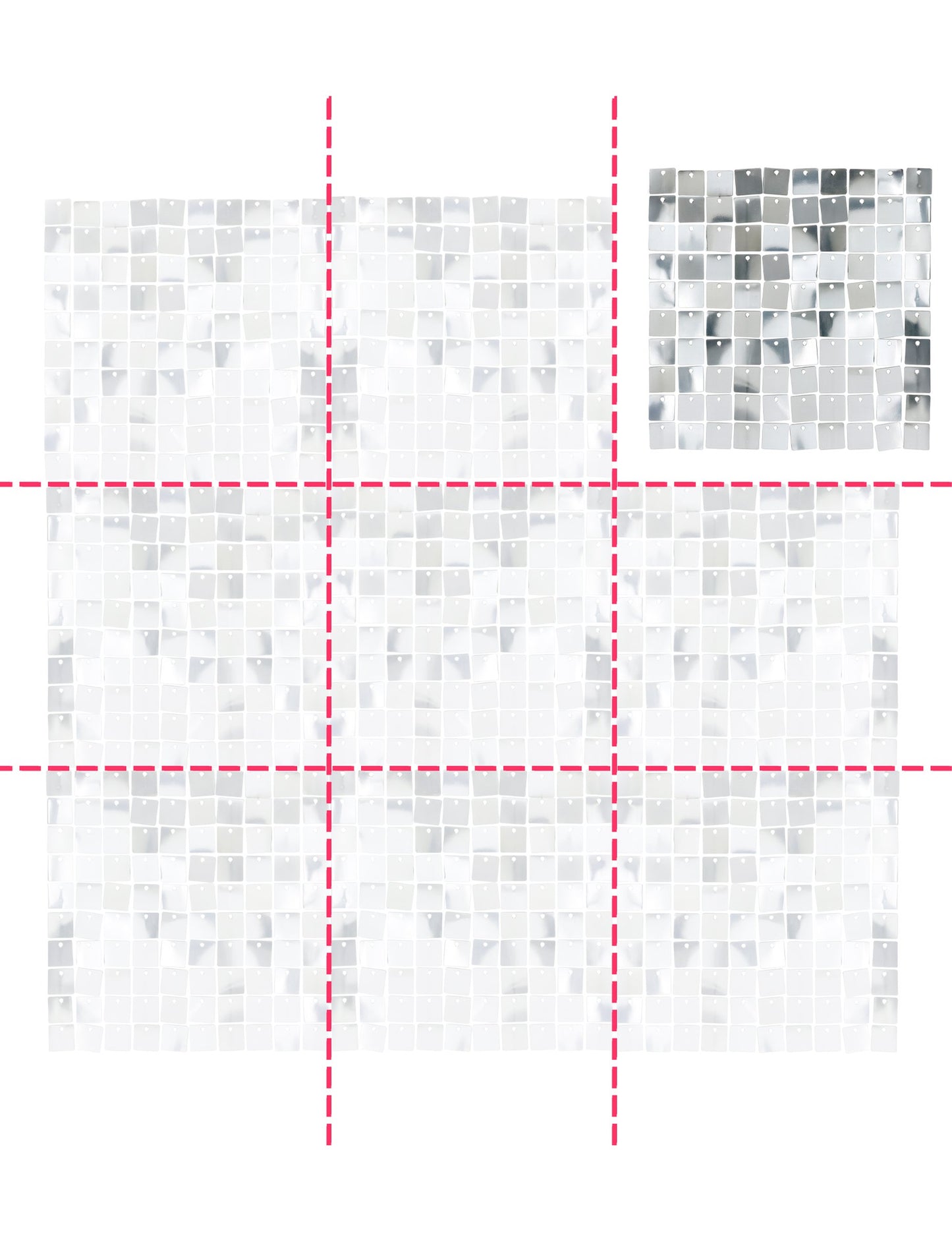 Brilantný strieborný panel 30 x 30 cm