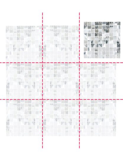 Brilantný strieborný panel 30 x 30 cm