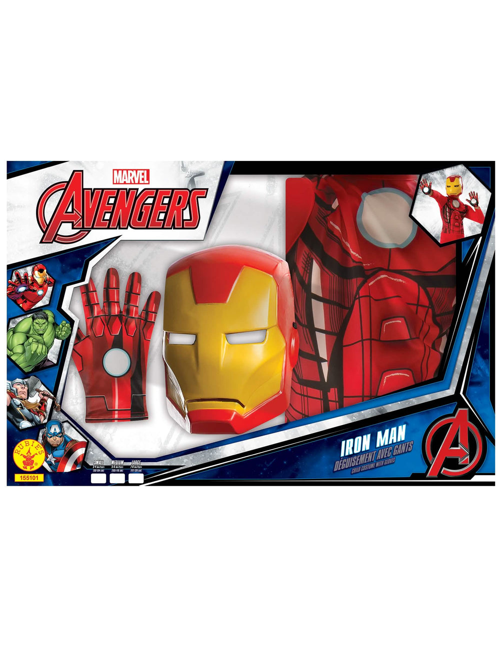 Pohľad na balenie klasickej sady Iron Man pre chlapec