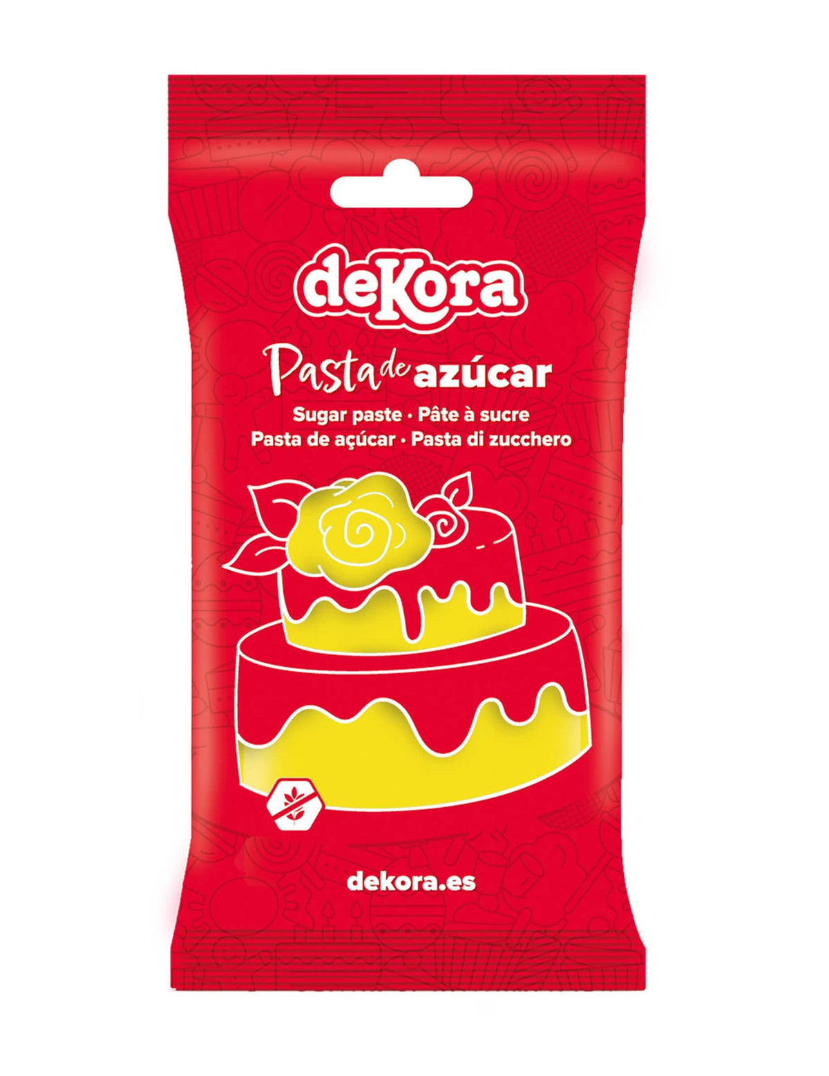 Žltá bezlepková poťahová hmota 250 g pripravená na použitie 