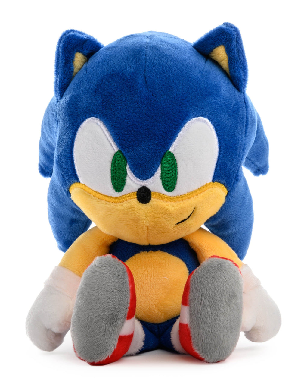 Peluche Sonic the hedgehog pour enfant bleue assise
