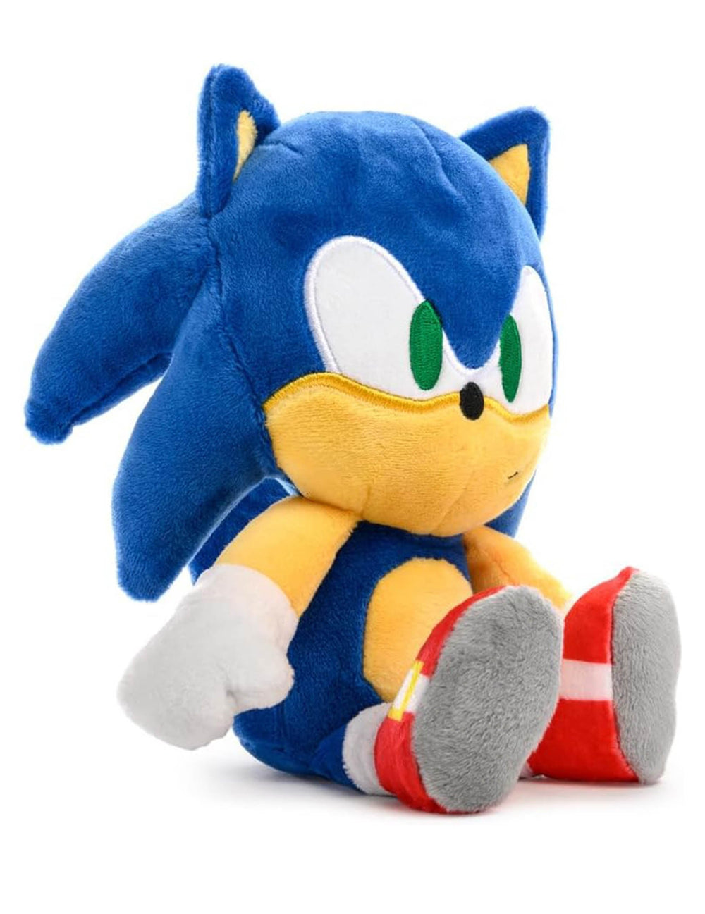 Vue de profil de la peluche Sonic the hedgehog pour enfant