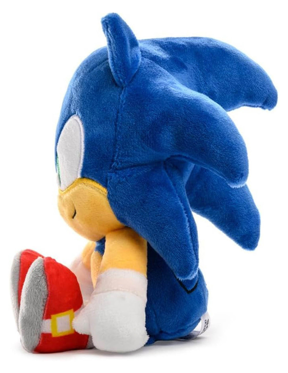 Vue de profil de la peluche Sonic the hedgehog pour enfant