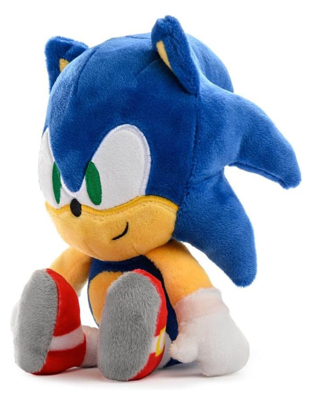Peluche Sonic the hedgehog pour enfant bleue assise