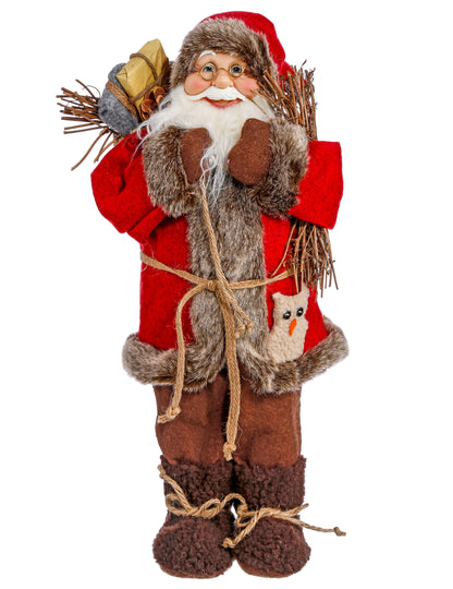 Santa Claus stojí 30 cm červený kabát