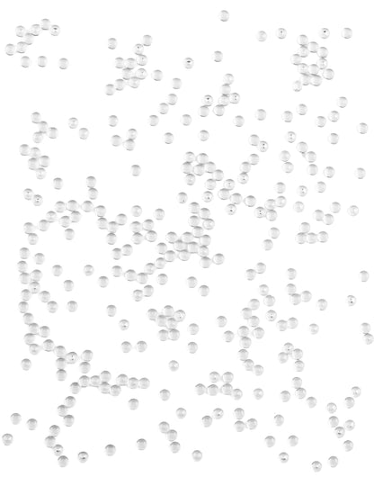 Ploché perly s efektom dažďových kvapiek, priehľadné, 80 g 