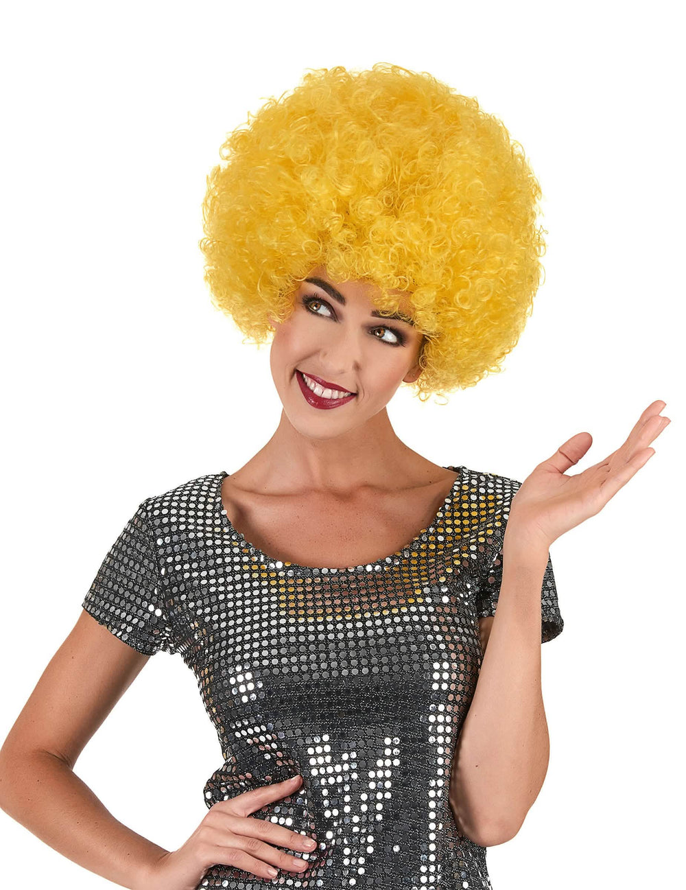 Klonovská parochňa pre dospelého žltá pohodlný štýl afro