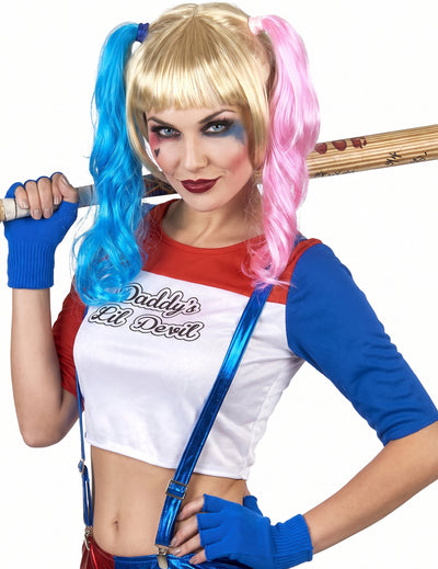 Diabolská arlequine parochňa žena