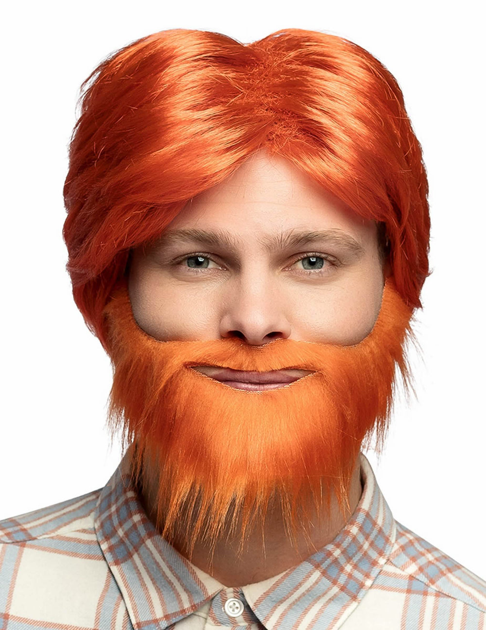 Parochňa s ryšavou bradou a fúzmi pre muž oranžová