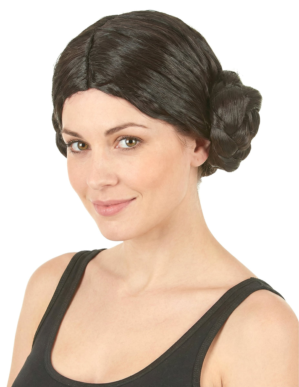 Perruque avec chignon pour femme noire