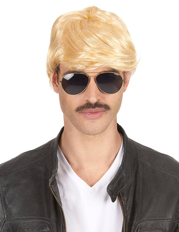 Krátko človek Blonde parochňa