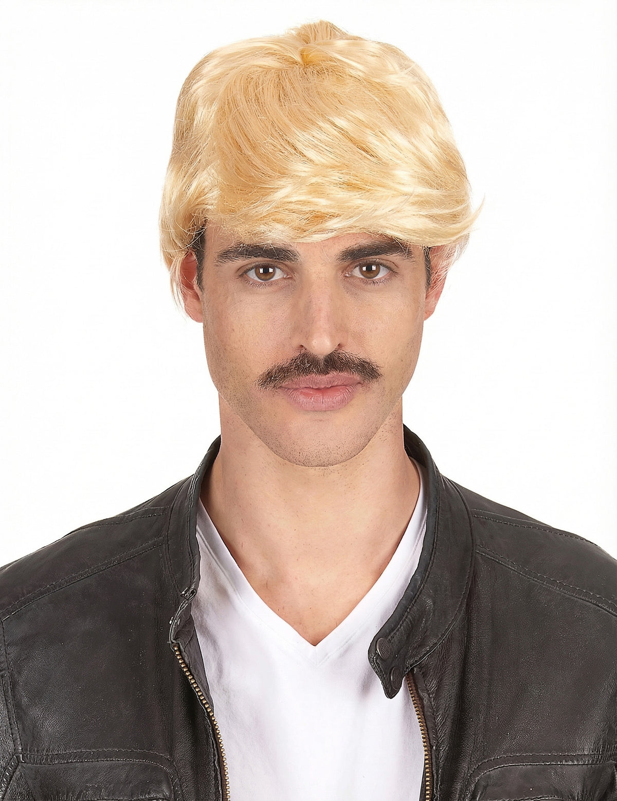 Perruque courte pour homme blonde