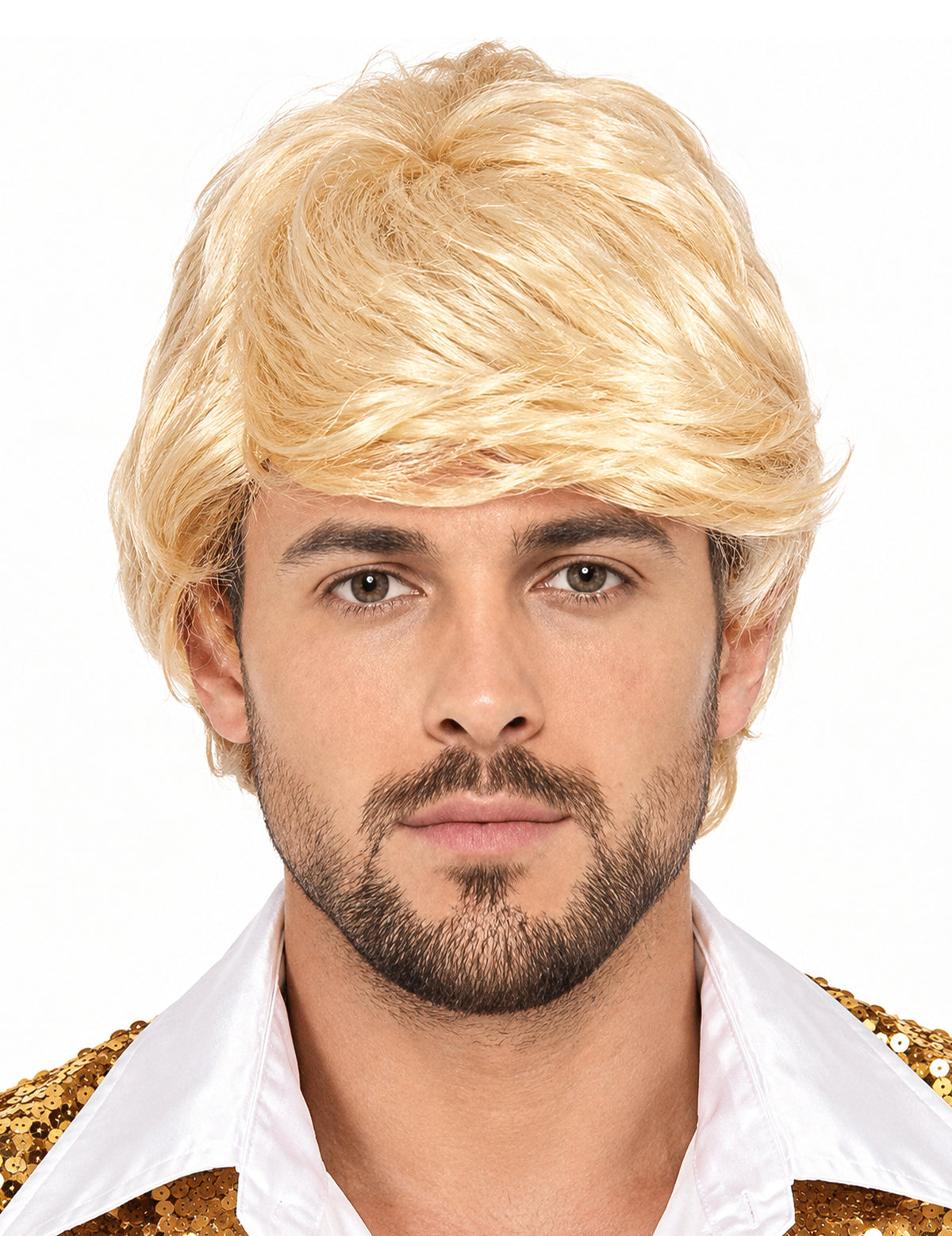 Krátko človek Blonde parochňa