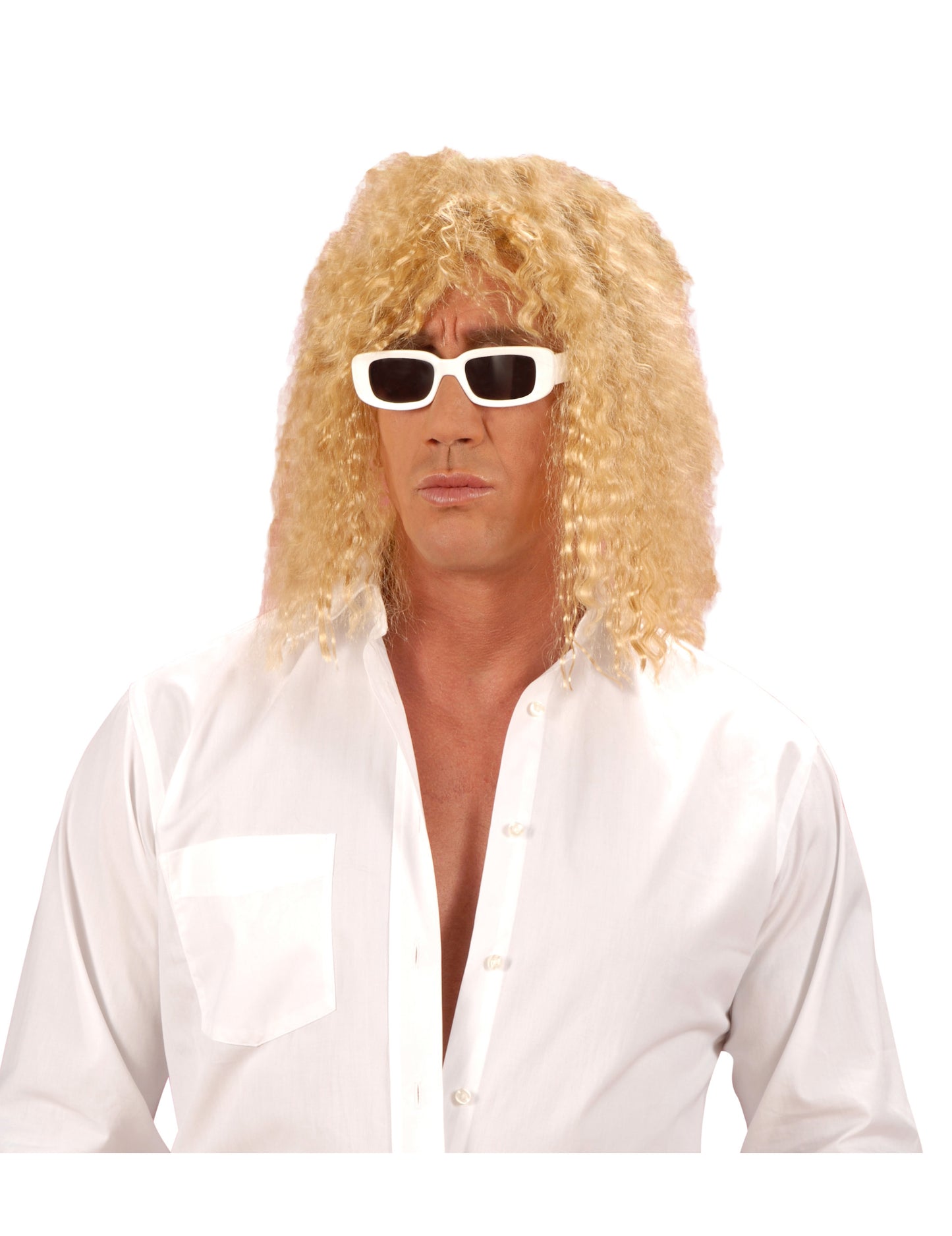 Blondá parochňa speváka pre dospelých 