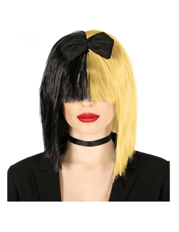 Blond a čierna parochňa pre dospelých popových spevákov