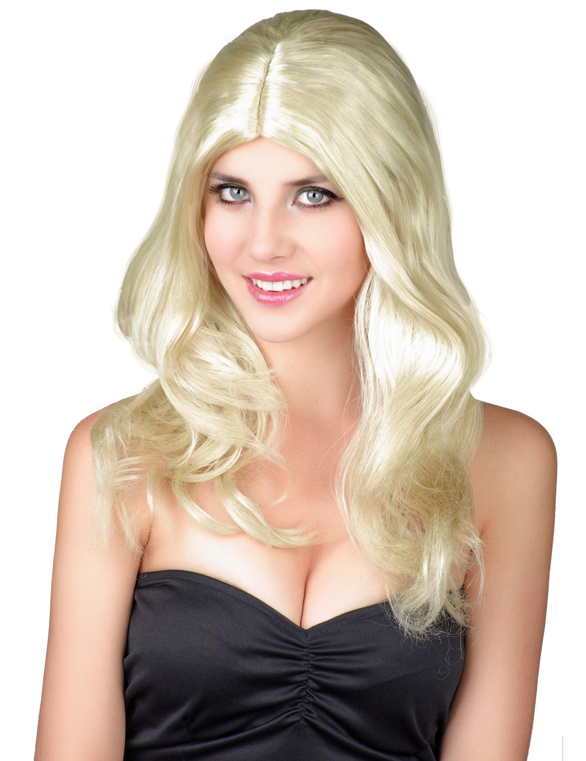 Perruque ondulée pour femme blonde