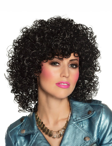Čierne curlick wigne ženy