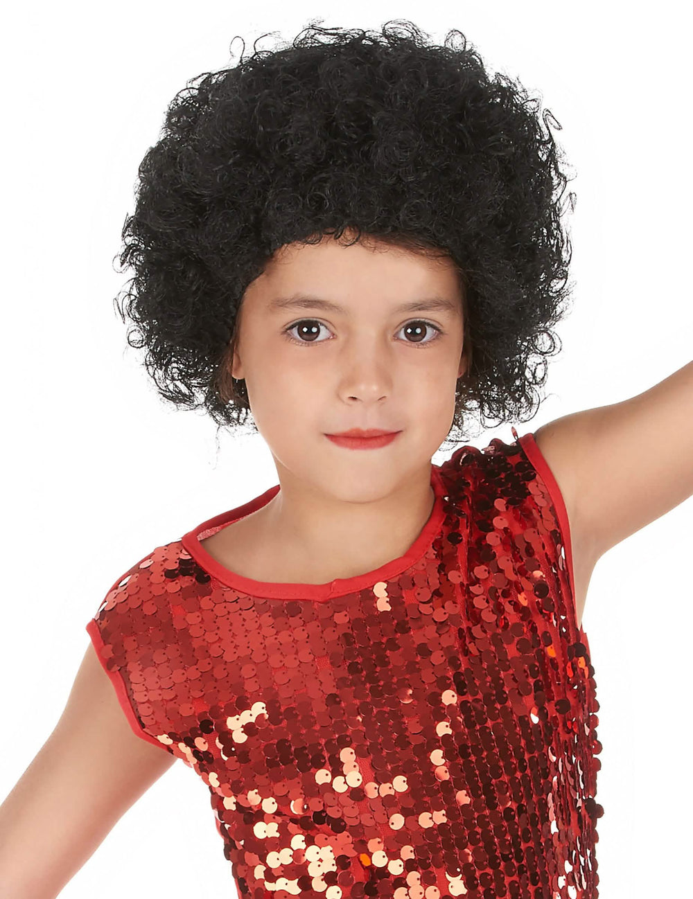 Čierna objemná afro parochňa pre dieťa