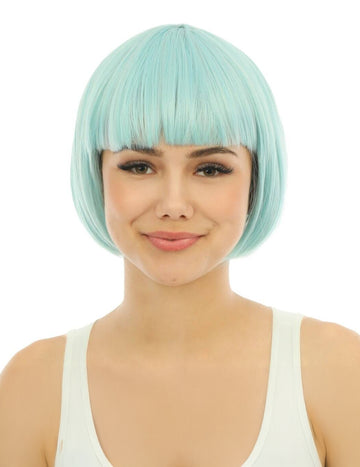 Dospelá luxusná pastelová modrá krátka parochňa