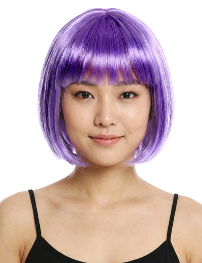 Mauve žena krátka parochňa