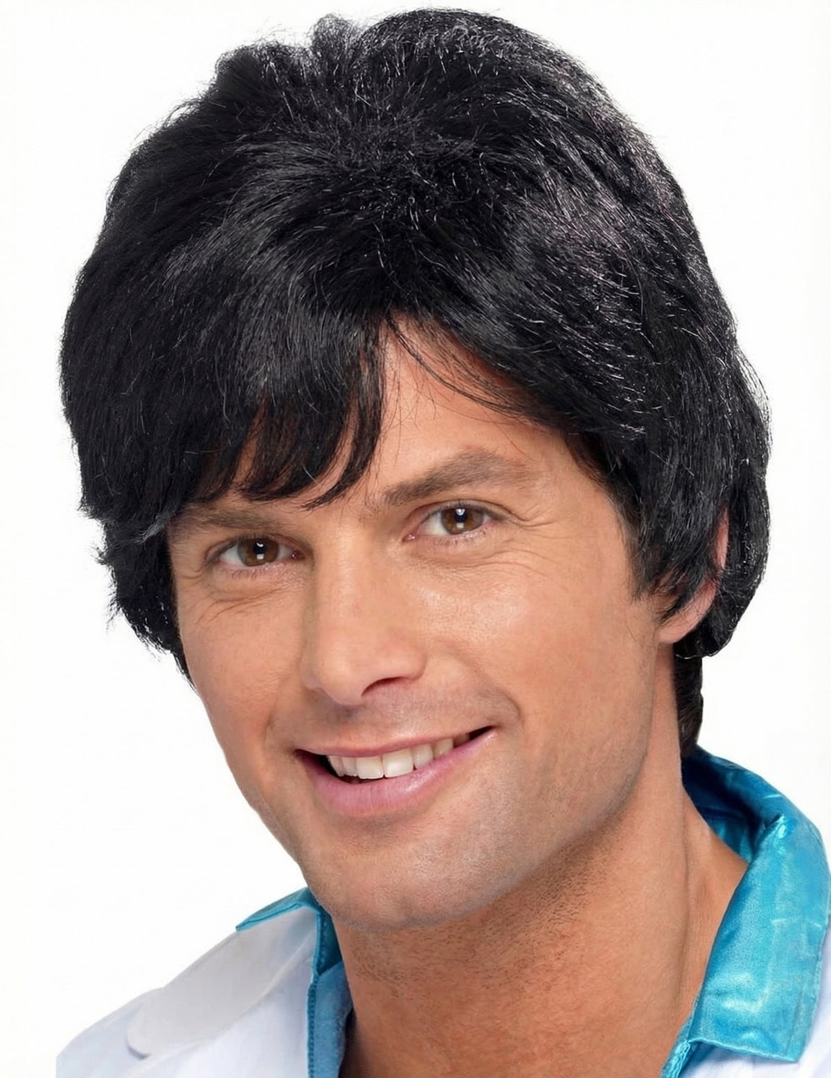 Perruque disco années 70 pour homme noire