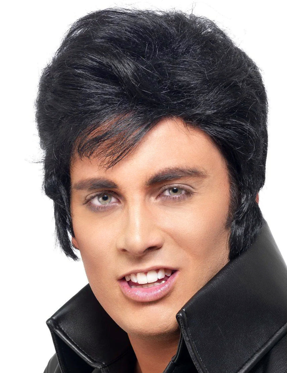 Perruque Elvis Presley™ pour homme noire avec rouflaquettes