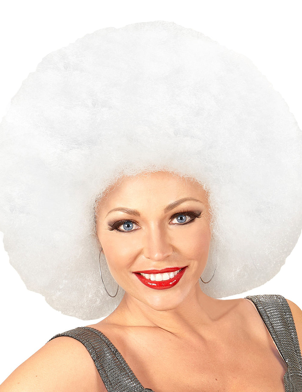Vue de face de la perruque extra volume afro