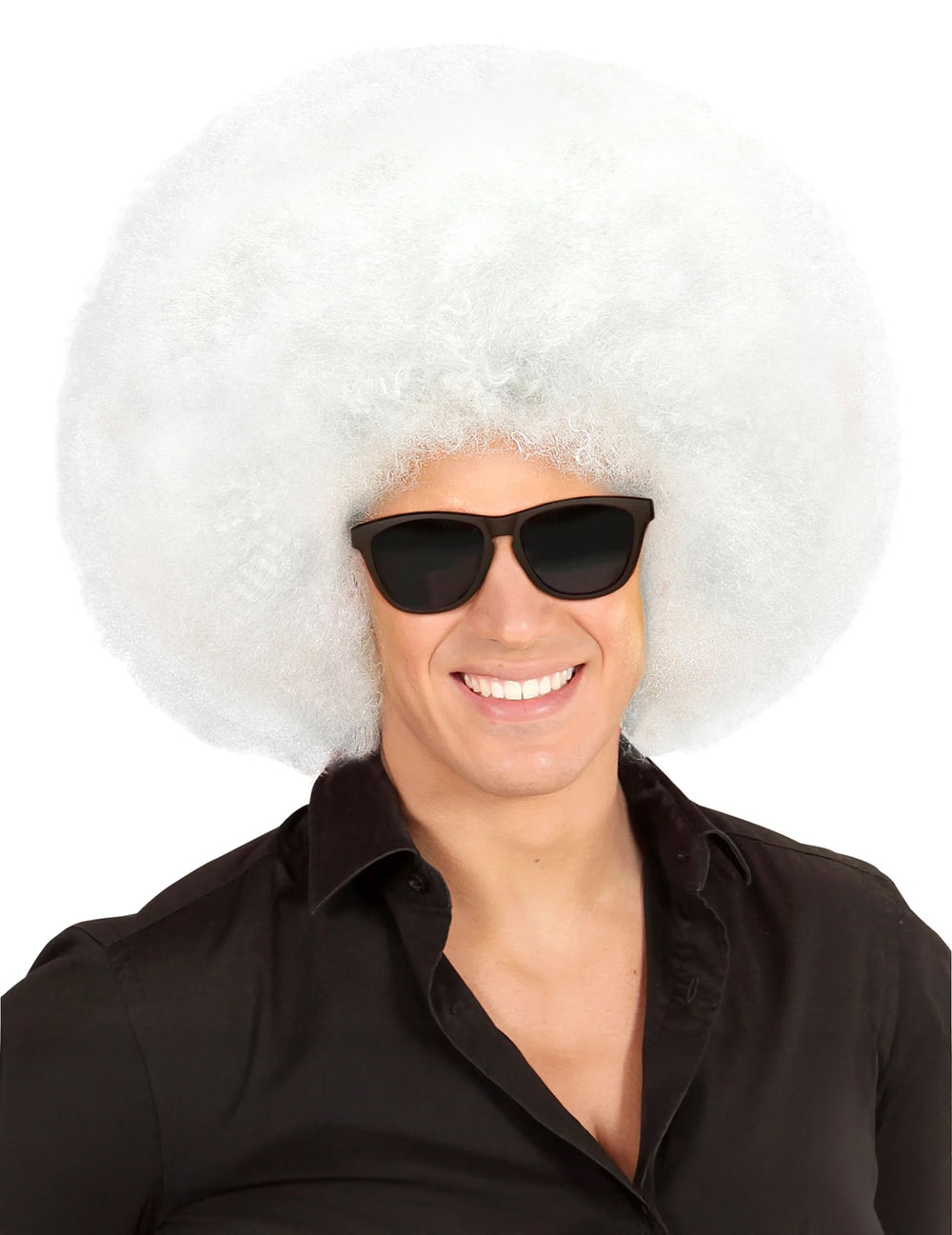 Vue de face de la perruque extra volume afro