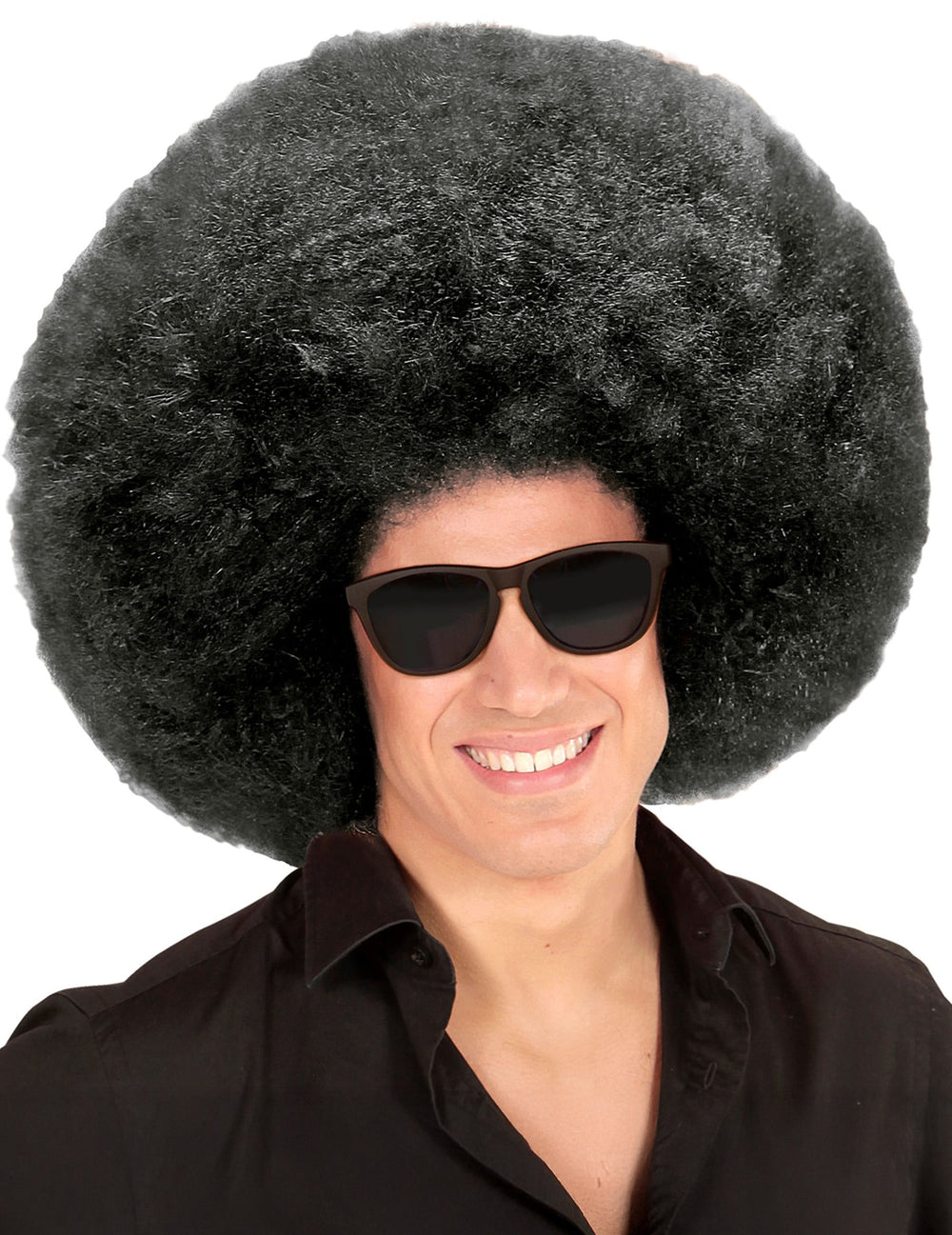 Vue de face de la perruque extra volume afro