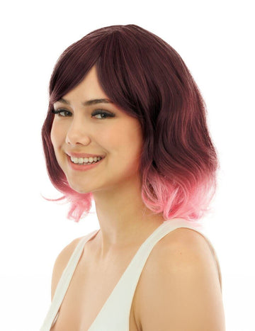 Luxusná ružová batikovaná parochňa pre dospelých, stredne dlhá