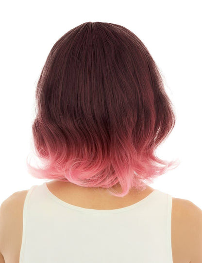 Luxusná ružová batikovaná parochňa pre dospelých, stredne dlhá