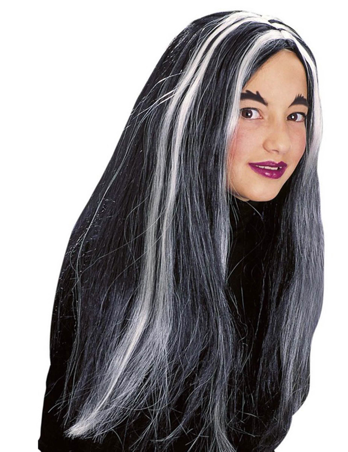 Bočný pohľad na čarodejnícku parochňu halloween