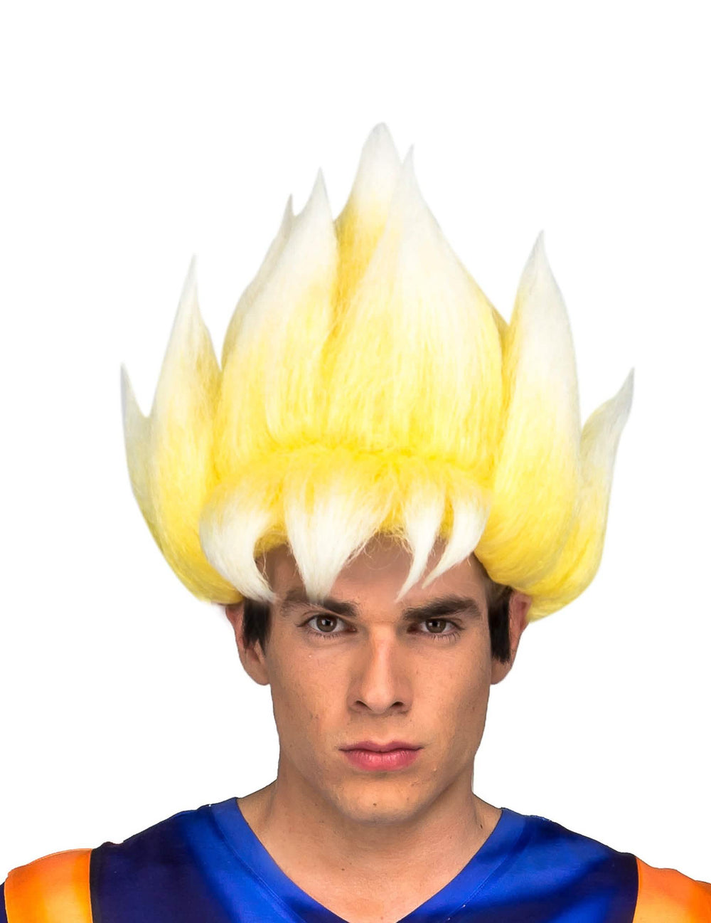 Parochňa Super Saiyan Goku Dragon Ball™ pre dospelý žltá a biela strapatá