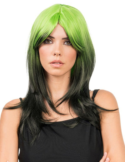 Perruque tie and dye pour adulte vert et noir