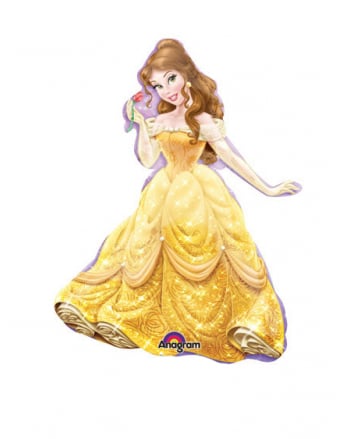 Ballon aluminium Belle pour enfant jaune et doré