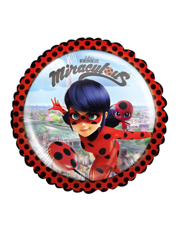 Ballon aluminium Ladybug pour enfant rouge à pois noirs