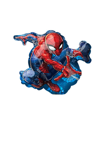 Ballon aluminium Spiderman pour enfant rouge et bleu