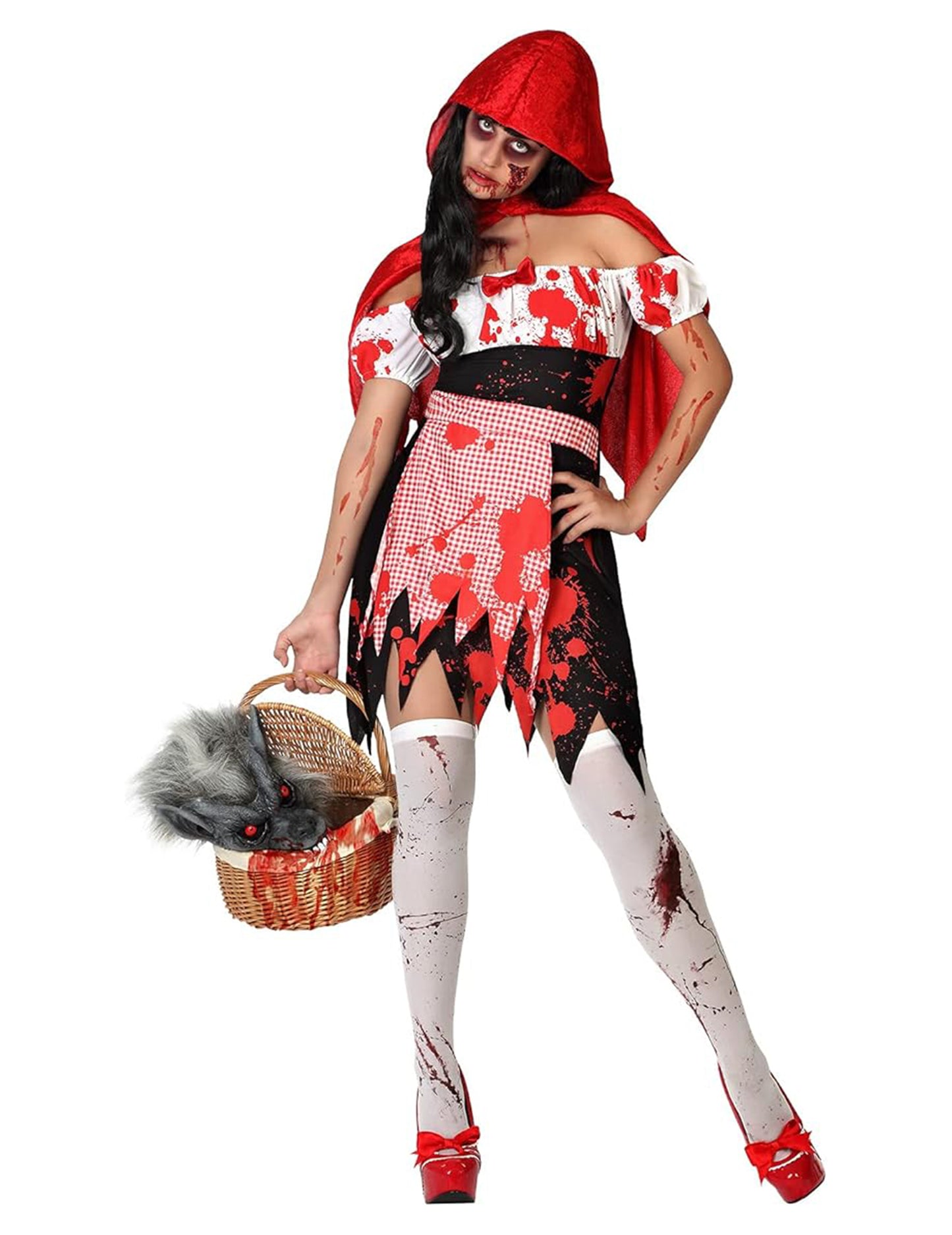 Malá červená chaperon zombie žena