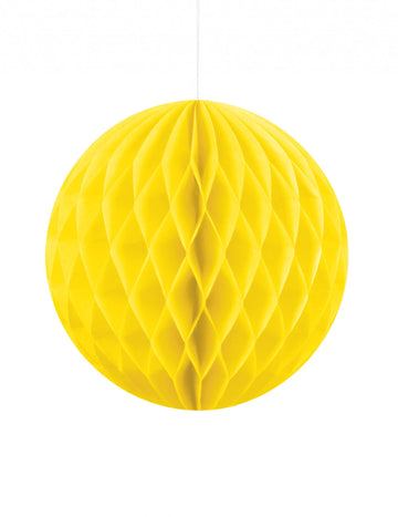 Malá žltá papierová včelovina 10 cm na zavesenie 